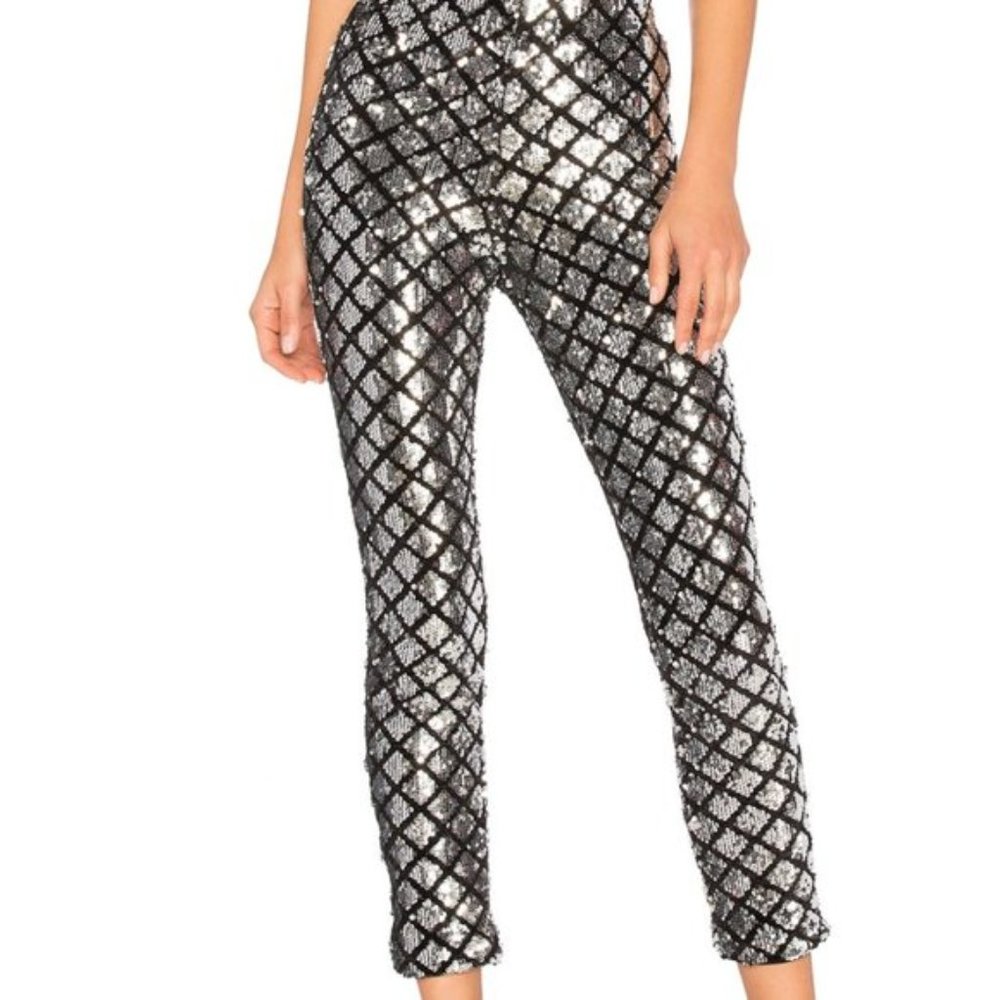 Lovers + friends sequin pants take it easy skinny